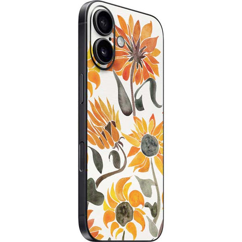 Yellow Sunflower by Cat Coq iPhone 16 Skin