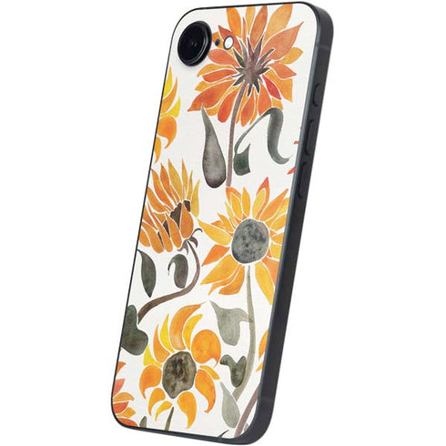 Yellow Sunflower by Cat Coq iPhone 16e Skin