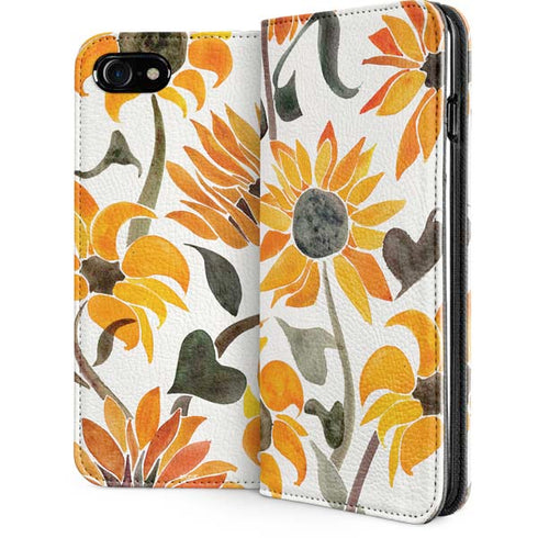 Yellow Sunflower by Cat Coq iPhone SE (2nd & 3rd Gen) Folio Case