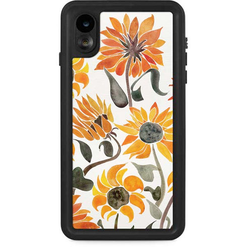 Yellow Sunflower by Cat Coq iPhone Cases