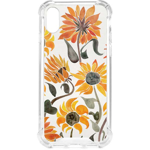 Yellow Sunflower by Cat Coq iPhone XS Clear Case