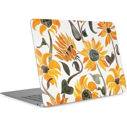 Yellow Sunflower by Cat Coq Apple MacBook Air Skin