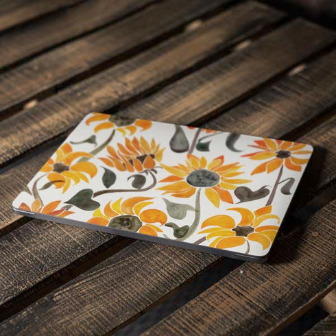 Yellow Sunflower by Cat Coq Apple MacBook Air Skin