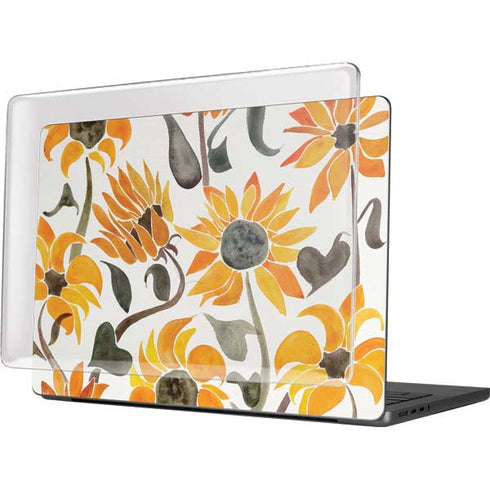 Yellow Sunflower by Cat Coq MacBook Pro 14in (2021-24) Case plus Skin