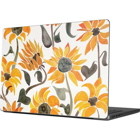 Yellow Sunflower by Cat Coq Apple MacBook Pro 14-inch Skin
