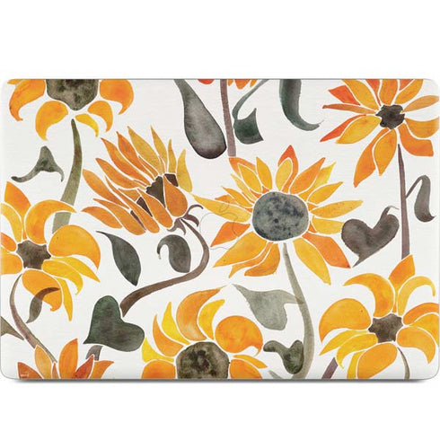 Yellow Sunflower by Cat Coq MacBook Skins