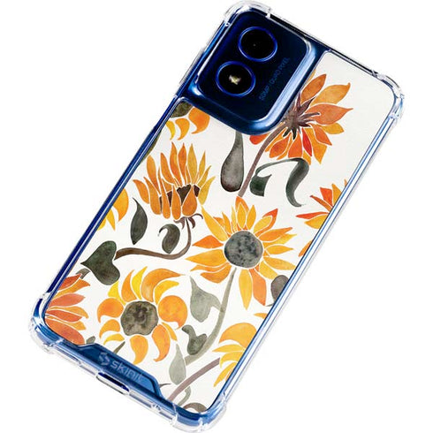 Yellow Sunflower by Cat Coq Moto G 5G (2024) Clear Case