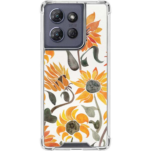 Yellow Sunflower by Cat Coq Moto G Power 5G (2025) Clear Case
