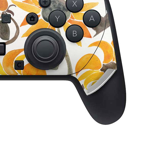 Yellow Sunflower by Cat Coq Nintendo Switch 2 (2025) Pro Controller Skin
