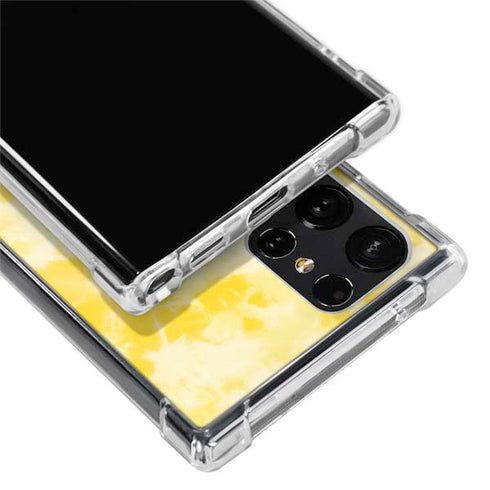 Yellow Tie Die Galaxy S22 Ultra Clear Case