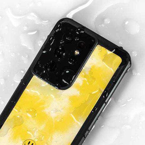 Yellow Tie Die Galaxy S24 Ultra Waterproof Case