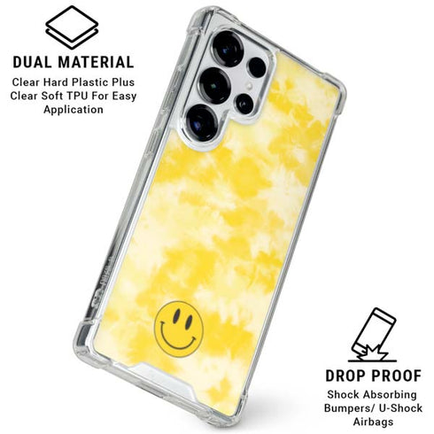 Yellow Tie Die Galaxy S25 Ultra Clear Case