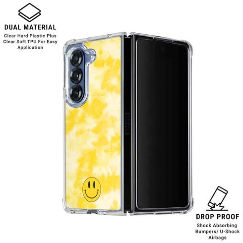 Yellow Tie Die Galaxy Z Fold7 Clear Case