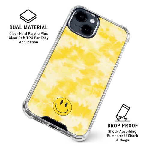 Yellow Tie Die iPhone 15 Clear Case