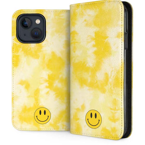 Yellow Tie Die iPhone 15 Plus Folio Case