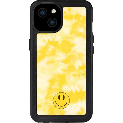 Yellow Tie Die iPhone 15 Plus Waterproof Case