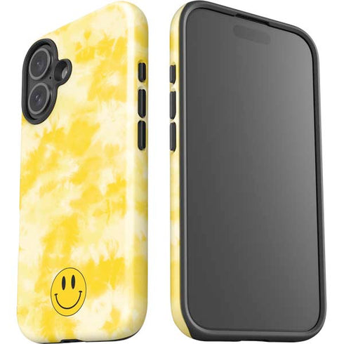 Yellow Tie Die iPhone 16 Plus Impact Case