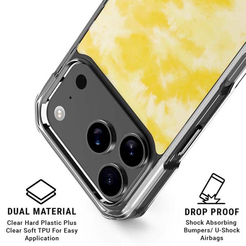 Yellow Tie Die iPhone 17 Pro Clear Case