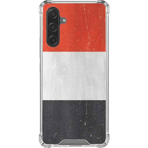Yemen Flag Distressed Galaxy A17 Clear Case