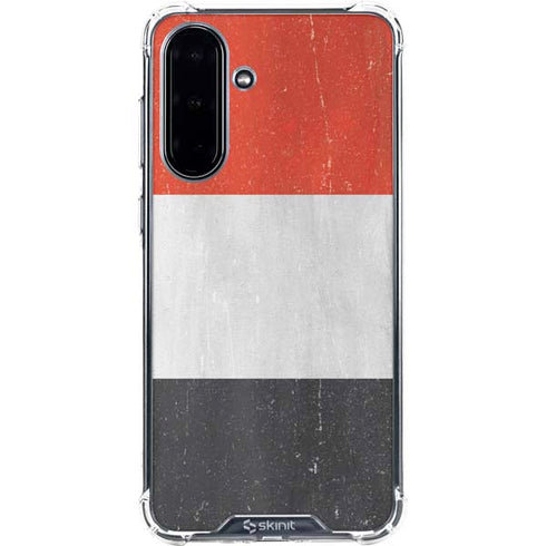 Yemen Flag Distressed Galaxy A36 5G Clear Case