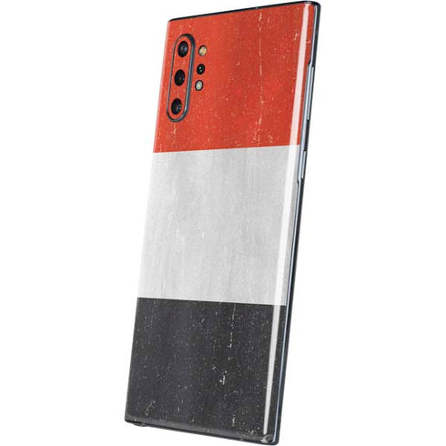 Yemen Flag Distressed Galaxy Note 10 Plus Skin