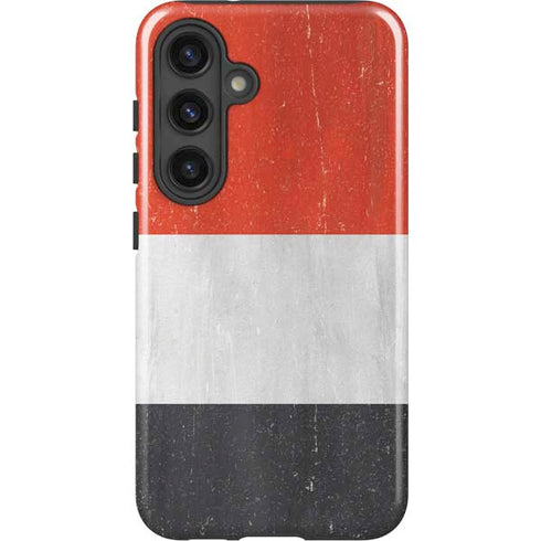 Yemen Flag Distressed Galaxy S25 Impact Case
