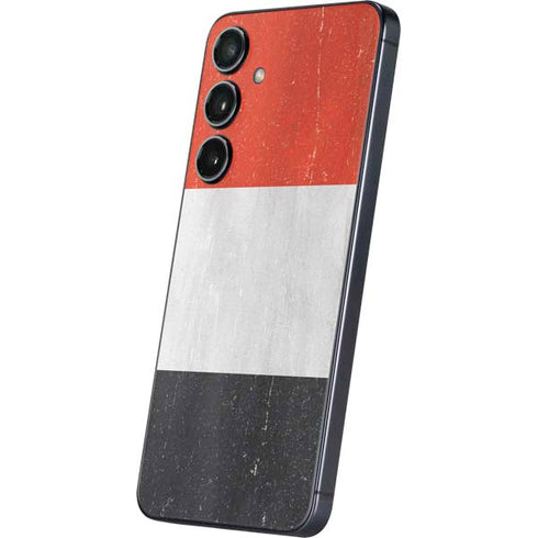 Yemen Flag Distressed Galaxy S25 Plus Skin