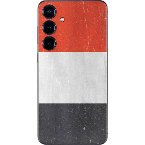 Yemen Flag Distressed Galaxy S25 Skin