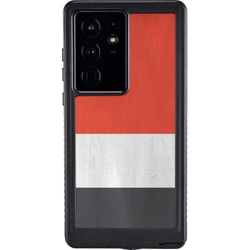 Yemen Flag Distressed Galaxy S24 Ultra Waterproof Case
