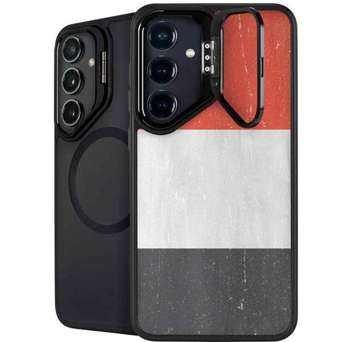 Yemen Flag Distressed Galaxy S26 Kickstand Case