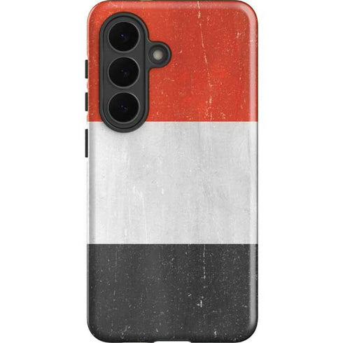 Yemen Flag Distressed Galaxy S26 Plus Impact Case