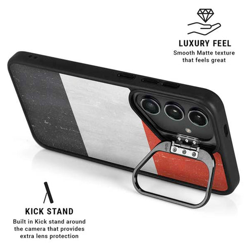 Yemen Flag Distressed Galaxy S26 Plus Kickstand Case