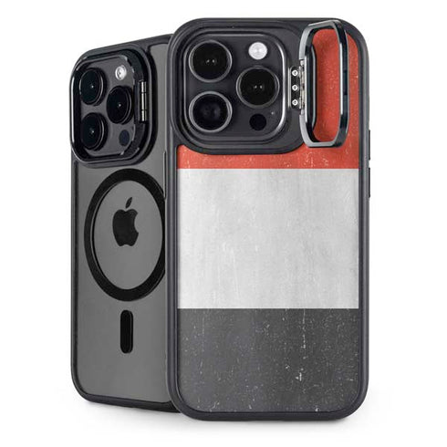 Yemen Flag Distressed iPhone 14 Pro Max Kickstand Case