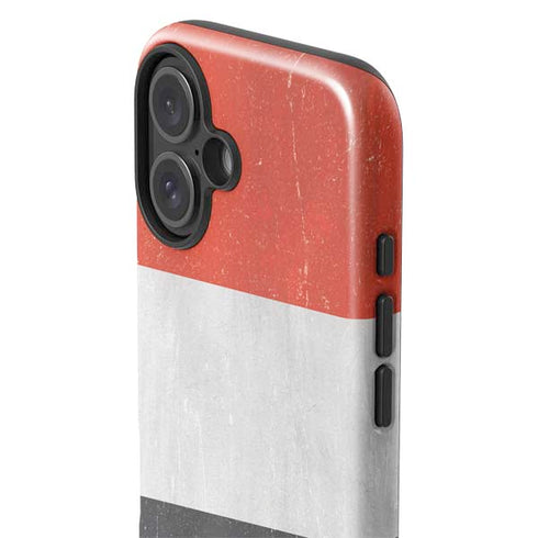 Yemen Flag Distressed iPhone 16 Impact Case