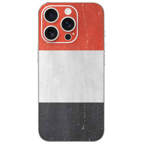Yemen Flag Distressed iPhone 16 Pro Skin