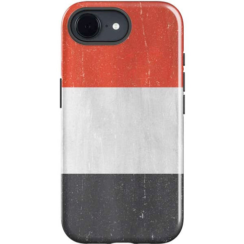 Yemen Flag Distressed iPhone 16e Impact Case