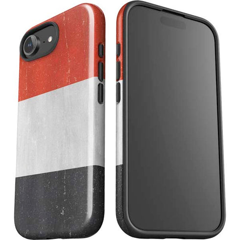 Yemen Flag Distressed iPhone 16e Impact Case