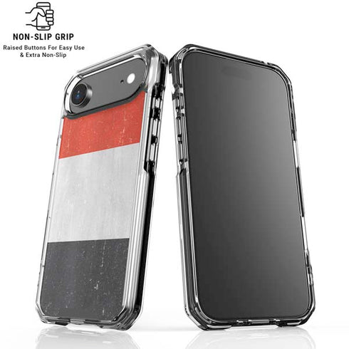 Yemen Flag Distressed iPhone 17 Air Clear Case