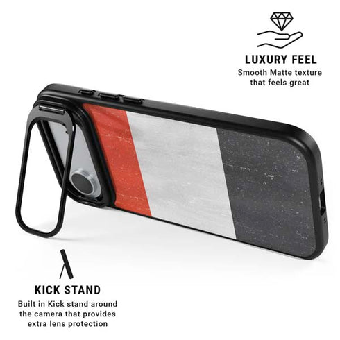 Yemen Flag Distressed iPhone 17 Air Kickstand Case