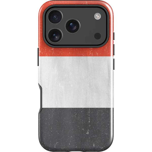 Yemen Flag Distressed iPhone 17 Pro Impact Case