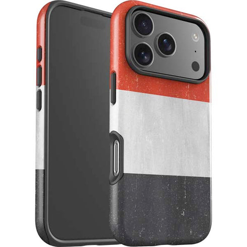 Yemen Flag Distressed iPhone 17 Pro Impact Case