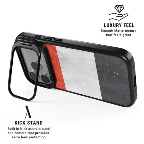 Yemen Flag Distressed iPhone 17 Pro Kickstand Case
