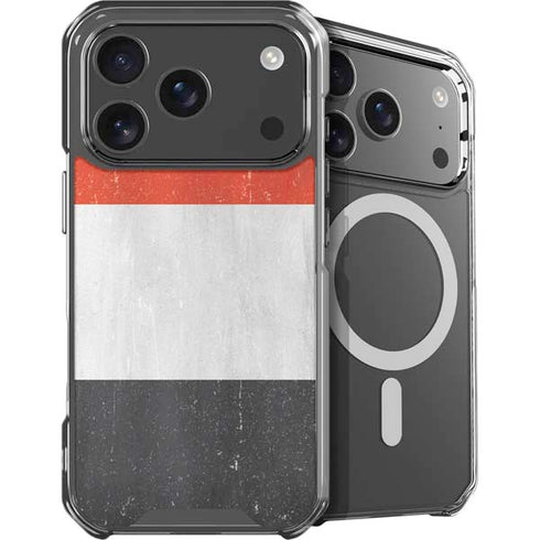 Yemen Flag Distressed iPhone 17 Pro Max MagSafe Case