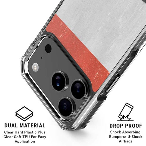 Yemen Flag Distressed iPhone 18 Pro Clear Case