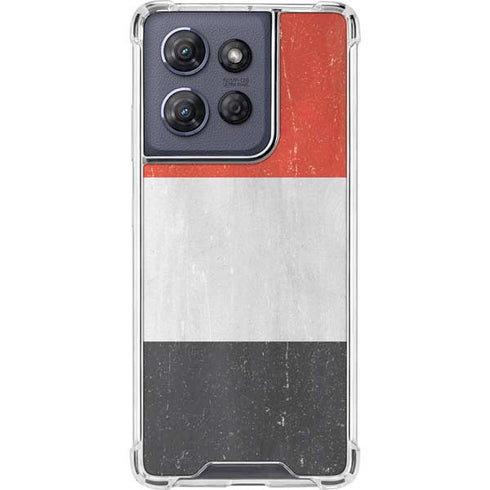 Yemen Flag Distressed Moto G 5G (2025) Clear Case