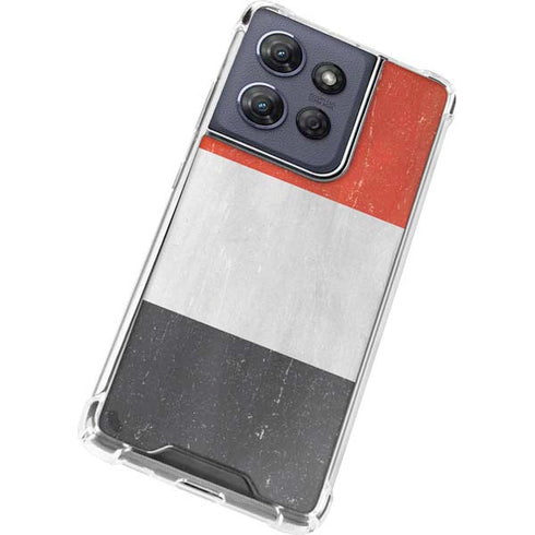 Yemen Flag Distressed Moto G 5G (2025) Clear Case