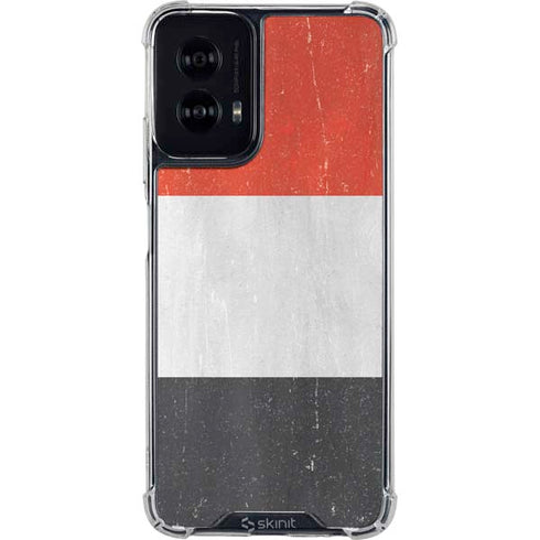 Yemen Flag Distressed Moto G Power 5G (2024) Clear Case