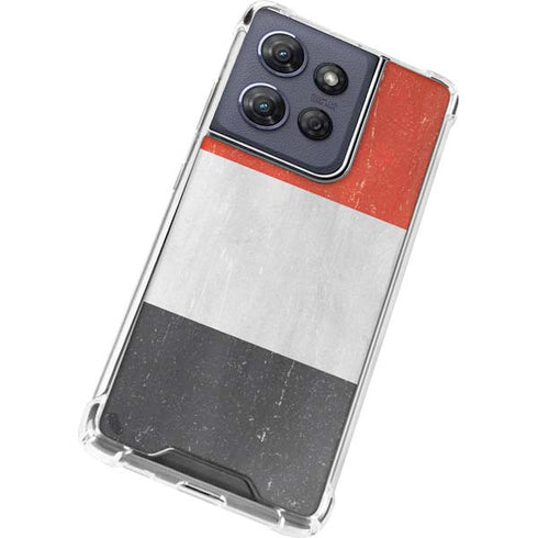 Yemen Flag Distressed Moto G Stylus 5G (2025) Clear Case