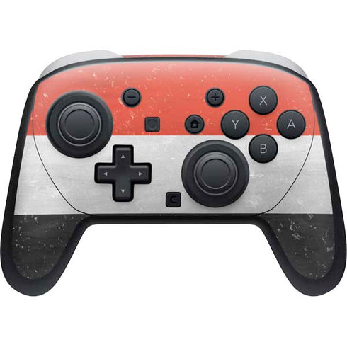 Yemen Flag Distressed Nintendo Switch 2 (2025) Pro Controller Skin