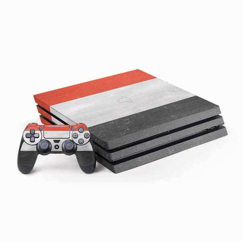 Yemen Flag Distressed PlayStation PS4 Skins